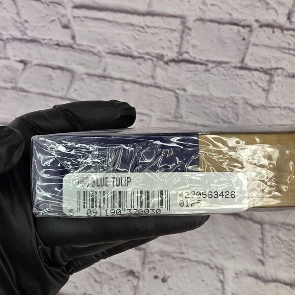 Vtg Pimpernel Premier Collection 6 Placemats & Coasters Set Blue Tulips Design - Picture 13 of 14